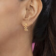 Elegant Cascade Gold Drop Earrings,,hi-res view 2