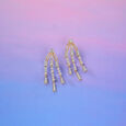 Radiant Cascade Diamond Drop Earrings,,hi-res view 1