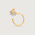 14KT Yellow Gold Diamond Nose Pin,,hi-res view 3
