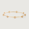 Crochet Shine Gold and Diamond Bangle,,hi-res view 3