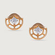 Paisley Sparkle Gold and Diamond Nose Pin,,hi-res view 2