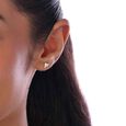 Sleek Prism Silver Stud Earrings,,hi-res view 2