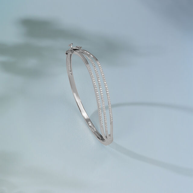 Graceful Layered Silver Bangle,,hi-res image number null