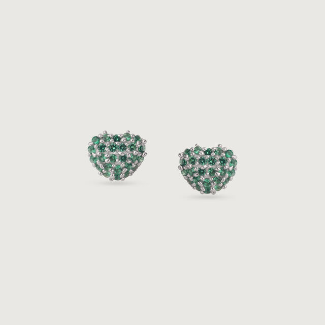 Chic Mint Silver Earrings and Necklace Set,,hi-res image number null