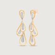 Fluid Elegance Diamond Drop Earrings,,hi-res view 4
