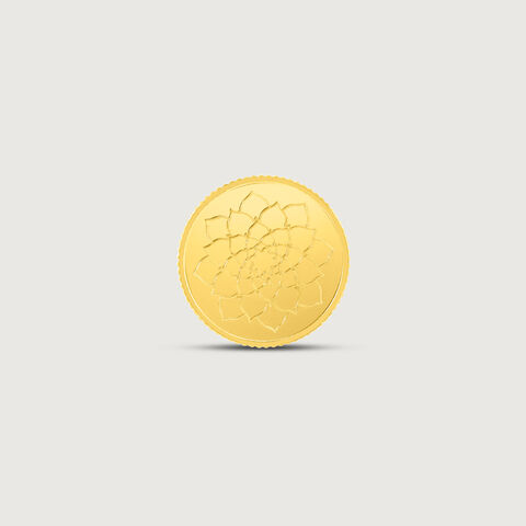 5 gm 24 Karat Lotus Gold Coin (9999 Purity)