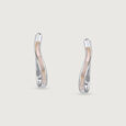 Minimal Chic Silver Hoop Earrings,,hi-res view 4