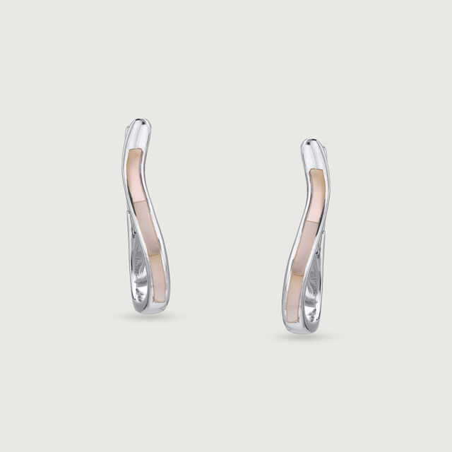 Minimal Chic Silver Hoop Earrings,,hi-res image number null