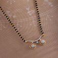 Floral Symphony 18 KT Gold and Diamond Vati Mangalsutra,,hi-res view 1