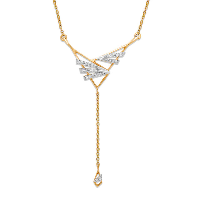 14KT Yellow Gold Radiant Harmony Diamond Necklace,,hi-res view 2
