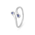 Tanzanite Teeth Silver Toe Ring,,hi-res view 3