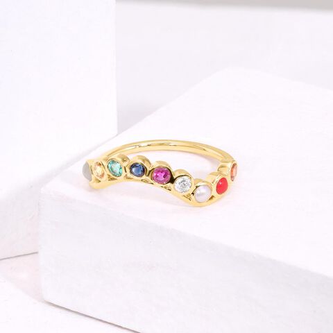 Navratna Aura Diamond Ring