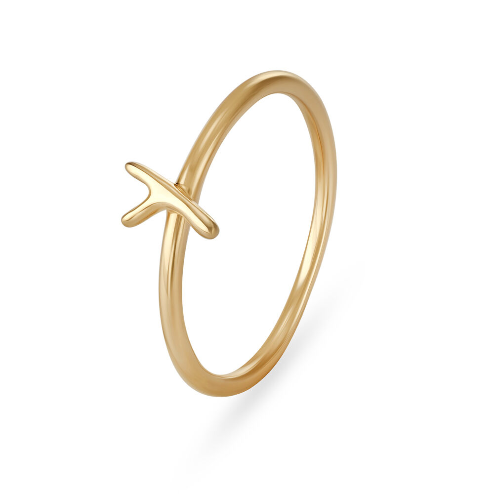 Y letter gold deals ring