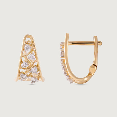 Bold Luxe Gold & Diamond Hoop Earrings