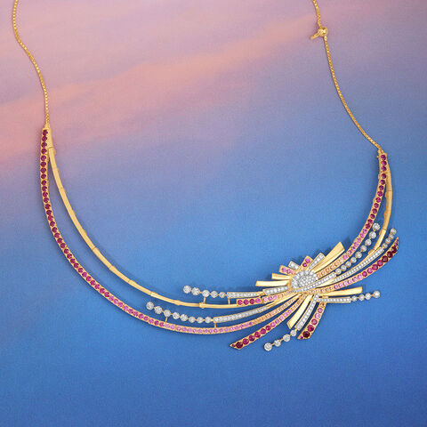 Sunset Radiance Diamond Necklace
