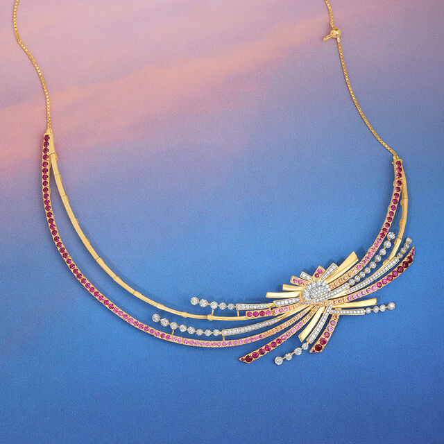 Sunset Radiance Diamond Necklace,,hi-res image number null