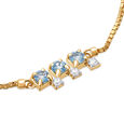 14KT Frozen Mosaic Blue Topaz And Diamond Bracelet,,hi-res view 3