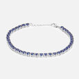 Deep Blue Bling Silver Bracelet,,hi-res view 3