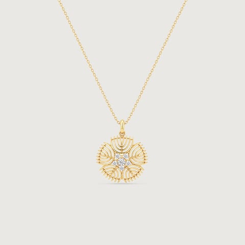 Sculpted Aura Diamond Pendant
