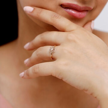 14KT Yellow Gold Iconic Sparkle Diamond Finger Ring