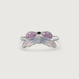 Blissful Ladybug Silver Ring,,hi-res view 3