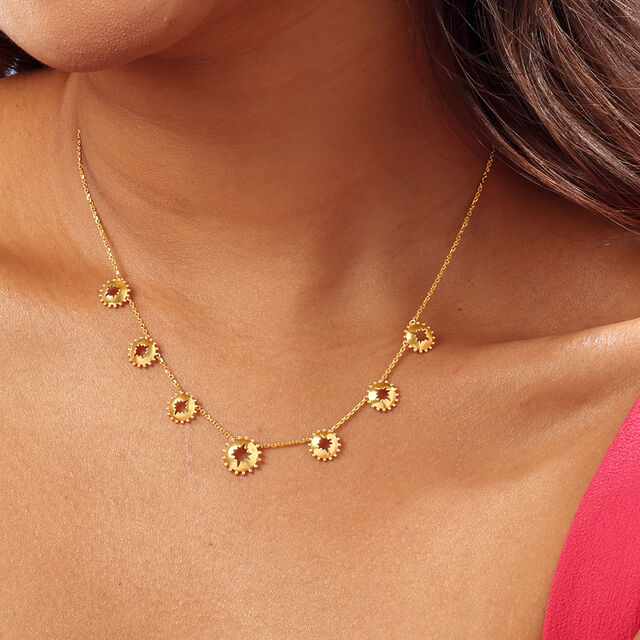 Delicate Radiant Gold Necklace,,hi-res image number null