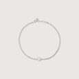 Elegant Glow Silver Anklet,,hi-res view 3