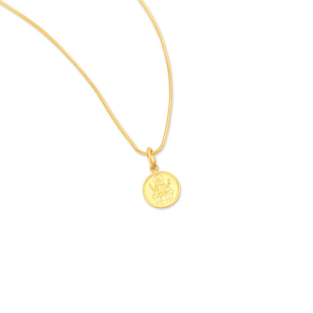 Divine Lakshmi Gold Pendant,,hi-res image number null
