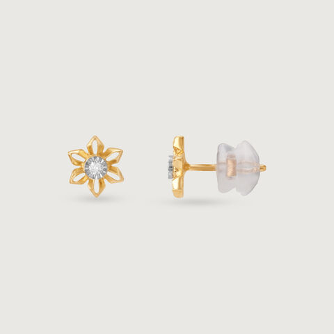 Whimsy Daisy Diamond Stud Earrings