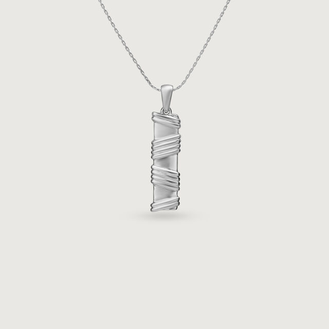 Wrapped Texture Silver Pendant,,hi-res image number null