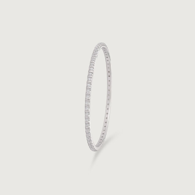 Dainty Sparkling Silver Bangle,,hi-res image number null