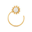 14Kt Everyday Essentials Yellow Gold Diamond Nose Pin,,hi-res view 1