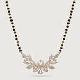 Enchanted Leaves 14 Kt Gold and Diamond Mangalsutra,,hi-res view 3
