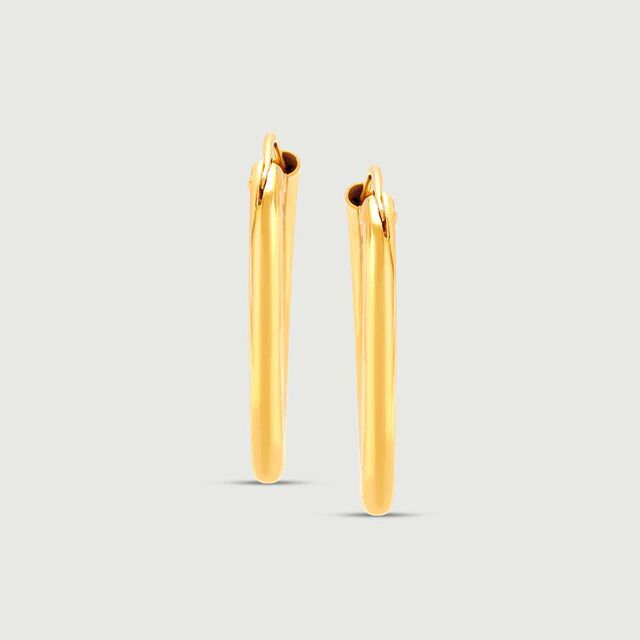 Subtle Flex Gold Hoop Earrings,,hi-res image number null
