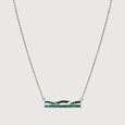Shine Waves Silver Necklace,,hi-res view 3