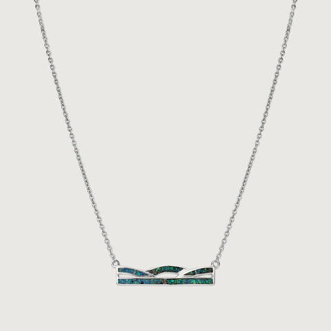 Shine Waves Silver Necklace