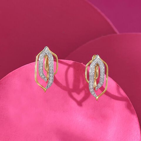 Royal Arch Diamond Hoop Earrings