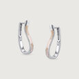 Minimal Chic Silver Hoop Earrings,,hi-res view 3