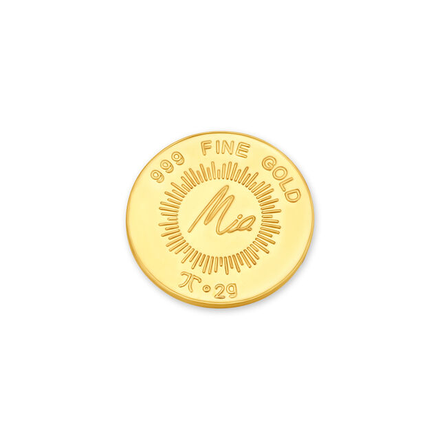 2 Gm 24 Karat Lotus Gold Coin,,hi-res image number null