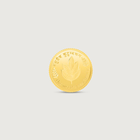 10 gm 24 Karat Mango Leaf Gold Coin (9999 Purity)