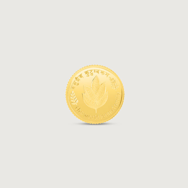 10 gm 24 Karat Mango Leaf Gold Coin (9999 Purity),,hi-res image number null