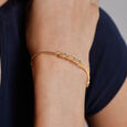 Refined Geometric Gold Bangle,,hi-res view 2
