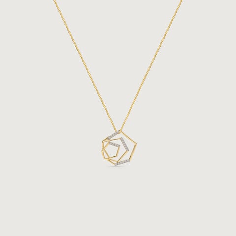 Playful Dimension Diamond Pendant