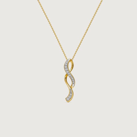 Fluid Twisted Diamond Pendant