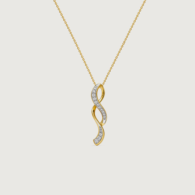 Fluid Twisted Diamond Pendant,,hi-res image number null