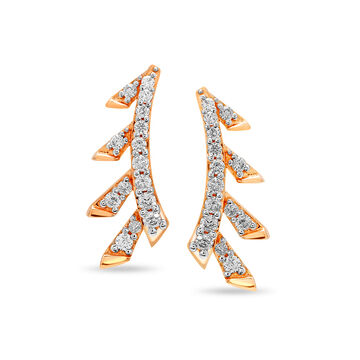14 KT Rose Gold Sublime Dainty Stud Earrings