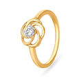 Mia by Tanishq 14KT Yellow Gold Ring for Women in Flower Windmill design,,hi-res view 1