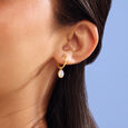 Sun Glow Opal Gold Hoop Earrings,,hi-res view 2
