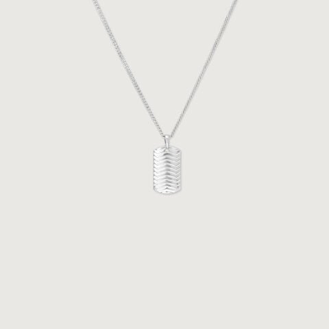 Wave Ridge Silver Necklace