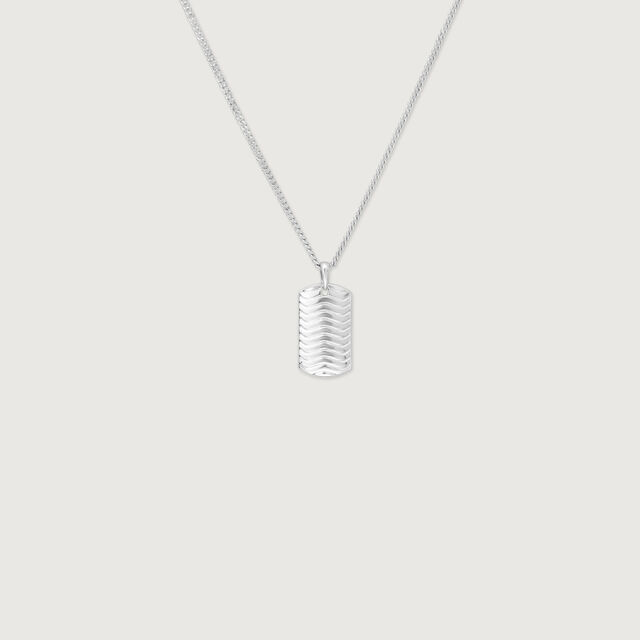 Wave Ridge Silver Necklace,,hi-res image number null
